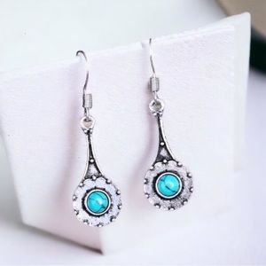 Turquoise and Silver Earrings